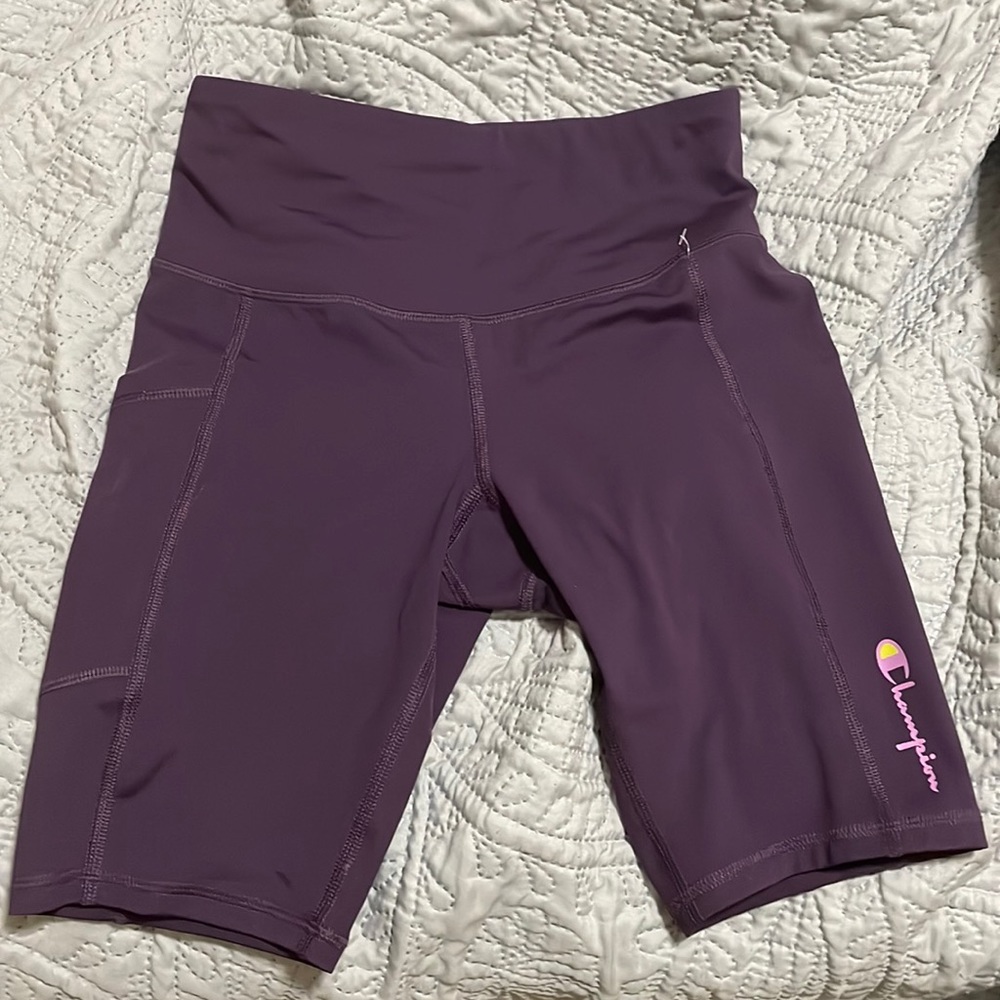 Purple biker shorts